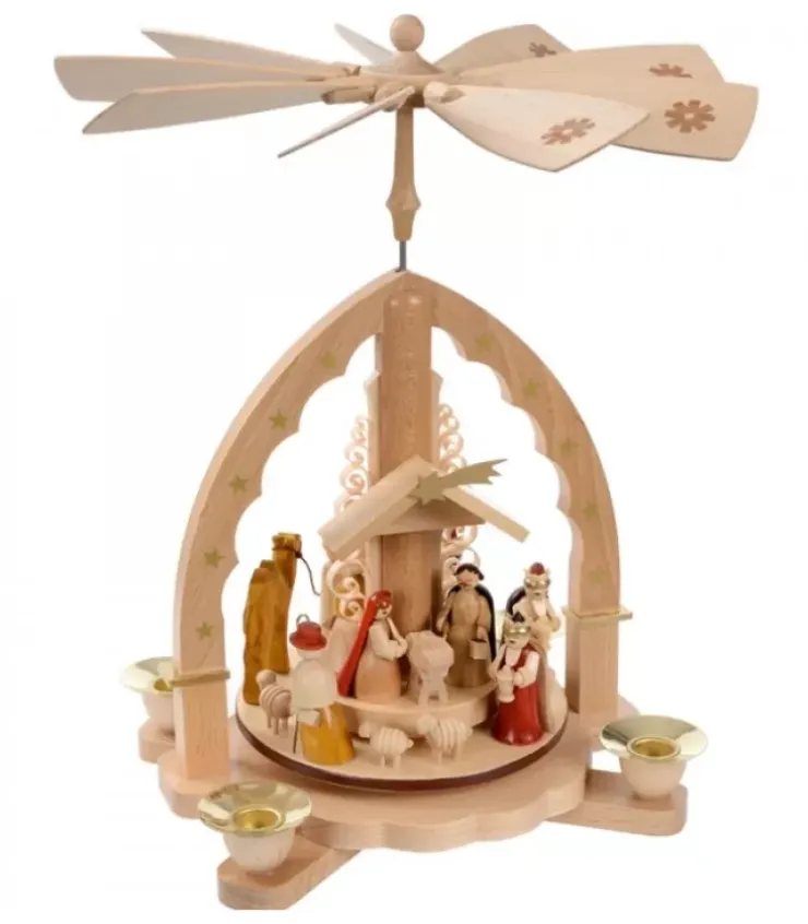 Richard Glasser, Pyramides de Noël allemandes Pyramides De Noël Allemandes|Pyramide A 4 Bougies En Bois Pour Un Noël Traditionnel