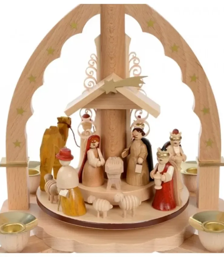 Richard Glasser, Pyramides de Noël allemandes Pyramides De Noël Allemandes|Pyramide A 4 Bougies En Bois Pour Un Noël Traditionnel