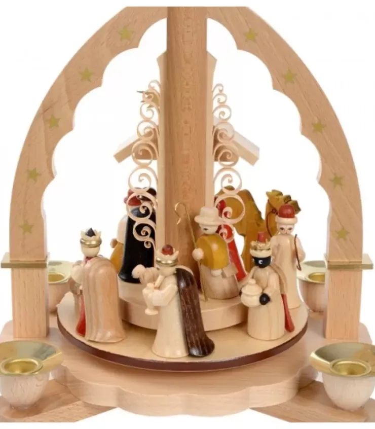 Richard Glasser, Pyramides de Noël allemandes Pyramides De Noël Allemandes|Pyramide A 4 Bougies En Bois Pour Un Noël Traditionnel