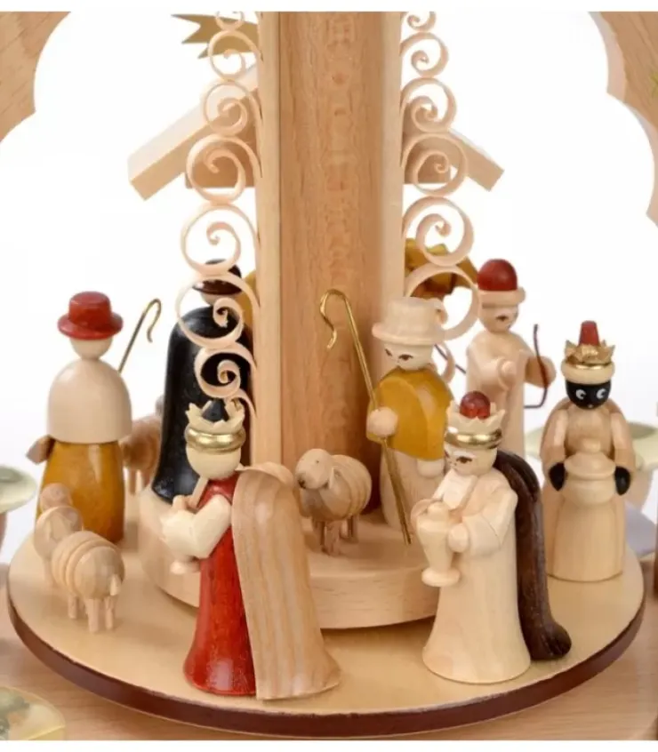 Richard Glasser, Pyramides de Noël allemandes Pyramides De Noël Allemandes|Pyramide A 4 Bougies En Bois Pour Un Noël Traditionnel