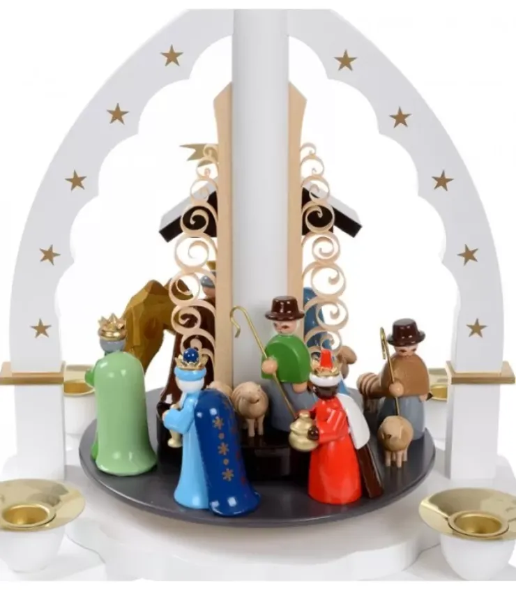 Richard Glasser, Pyramides de Noël allemandes Pyramides De Noël Allemandes|Pyramide Allemande Avec Crèche De Noël Blanche