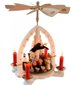 Richard Glasser, Pyramides de Noël allemandes Pyramides De Noël Allemandes|Pyramide Allemande Avec Crèche De Noël Blanche