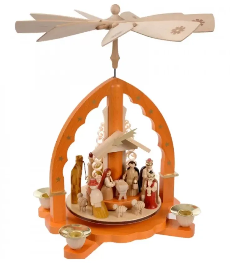 Richard Glasser, Pyramides de Noël allemandes Pyramides De Noël Allemandes|Pyramide De Noël Allemande Avec Une Arche Couleur Ocre