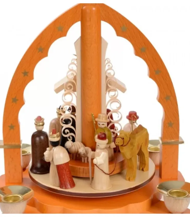 Richard Glasser, Pyramides de Noël allemandes Pyramides De Noël Allemandes|Pyramide De Noël Allemande Avec Une Arche Couleur Ocre