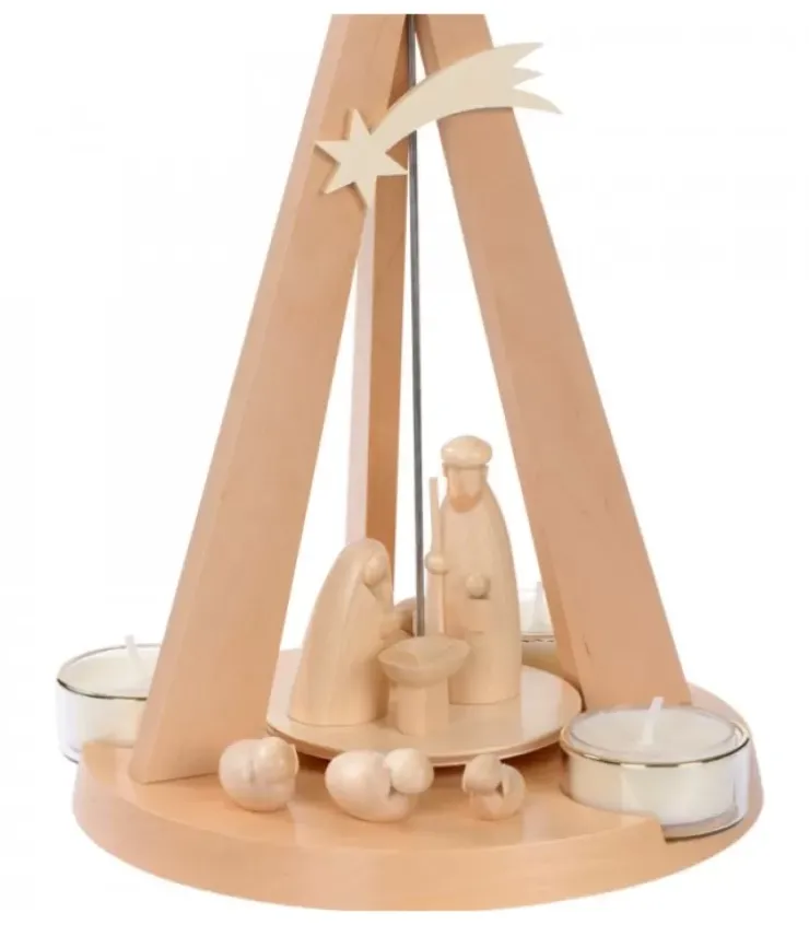 Schalling, crèche moderne Pyramides De Noël Allemandes|Pyramide De Noël Bois Au Design Moderne