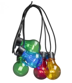 Konstsmide, guirlandes lumineuses de Noël Guirlande Lumineuse Extérieur|Rallonge 10 M Pour Guirlande Lumineuse De Terrasse, 10 Ampoules Multicolores