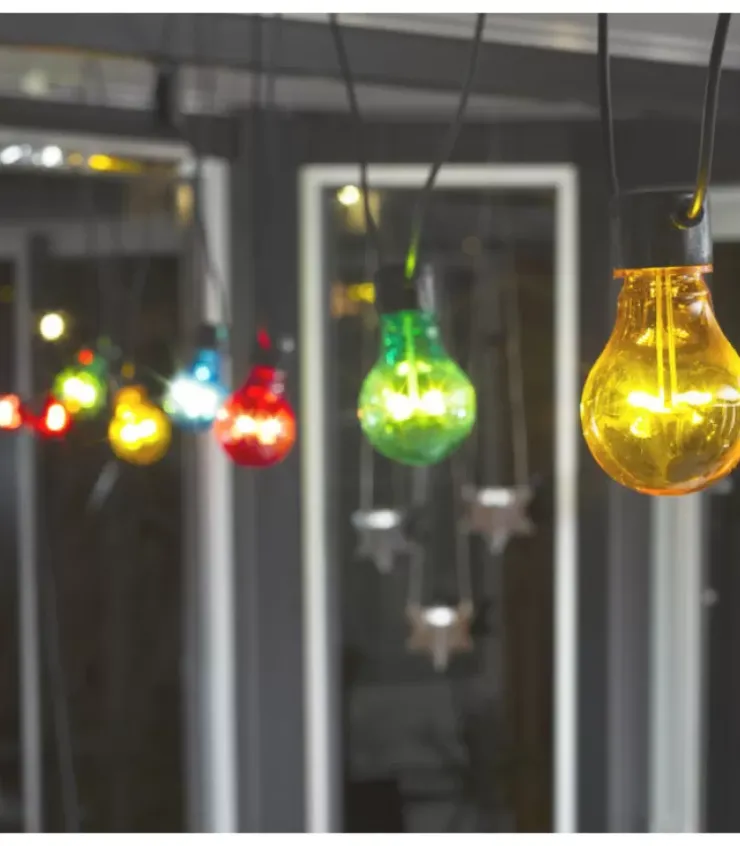 Konstsmide, guirlandes lumineuses de Noël Guirlande Lumineuse Extérieur|Rallonge 10 M Pour Guirlande Lumineuse De Terrasse, 10 Ampoules Multicolores