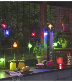 Konstsmide, guirlandes lumineuses de Noël Guirlande Lumineuse Extérieur|Rallonge 10 M Pour Guirlande Lumineuse De Terrasse, 10 Ampoules Multicolores
