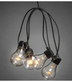 Konstsmide, guirlandes lumineuses de Noël Guirlande Lumineuse Extérieur|Rallonge 10 M Pour Guirlande Lumineuse De Terrasse, 10 Ampoules Ambrees