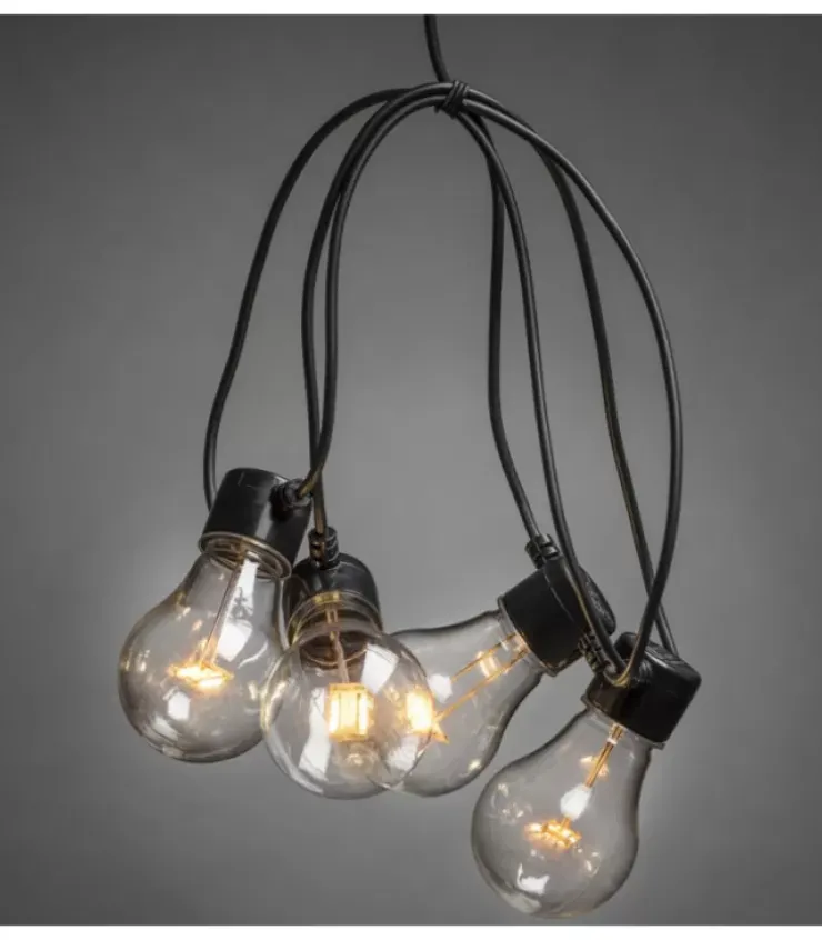 Konstsmide, guirlandes lumineuses de Noël Guirlande Lumineuse Extérieur|Rallonge 10 M Pour Guirlande Lumineuse De Terrasse, 10 Ampoules Ambrees