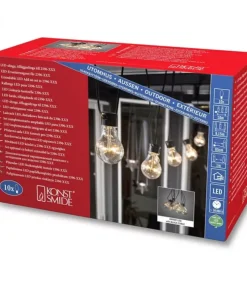 Konstsmide, guirlandes lumineuses de Noël Guirlande Lumineuse Extérieur|Rallonge 10 M Pour Guirlande Lumineuse De Terrasse, 10 Ampoules Ambrees