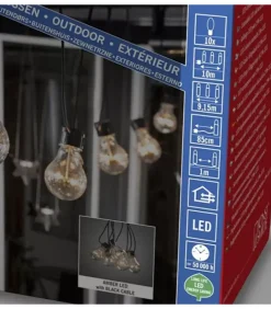 Konstsmide, guirlandes lumineuses de Noël Guirlande Lumineuse Extérieur|Rallonge 10 M Pour Guirlande Lumineuse De Terrasse, 10 Ampoules Ambrees