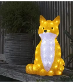 Konstsmide, guirlandes lumineuses de Noël Oiseaux Lumineux Et Animaux Lumineux|Renard Lumineux A Led En Acrylique, 40 Cm