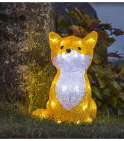 Konstsmide, guirlandes lumineuses de Noël Oiseaux Lumineux Et Animaux Lumineux|Renard Lumineux A Led En Acrylique, 27 Cm