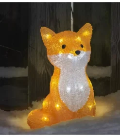 Konstsmide, guirlandes lumineuses de Noël Oiseaux Lumineux Et Animaux Lumineux|Renard Lumineux A Led En Acrylique, 27 Cm
