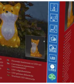 Konstsmide, guirlandes lumineuses de Noël Oiseaux Lumineux Et Animaux Lumineux|Renard Lumineux A Led En Acrylique, 27 Cm