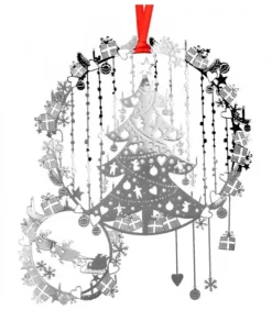 Pluto Produkter, déco de Noël Scandinave Déco De Noël Scandinave|Sapin Argente Et Cadeaux De Noël A Suspendre