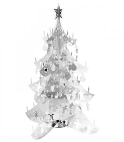Pluto Produkter, déco de Noël Scandinave Sapin De Noël Design|Sapin De Noël Design, Metal Argente, 19 Cm