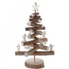 Waldfabrik, photophore en bois et étoile sapin de Noël Sapins En Bois|Sapin De Noël En Bois 29 Cm Avec Etoiles Et Anges