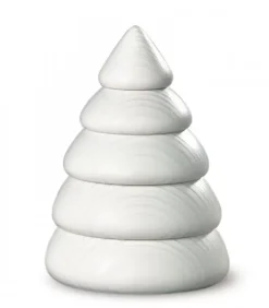 Köhler, Père Noël en bois Sapin De Noël Design|Sapin Design Blanc, 9,5 Cm
