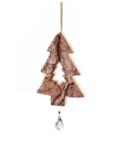 Waldfabrik, photophore en bois et étoile sapin de Noël Décorations En Bois Pour Sapin De Noël|Sapin En Bois A Suspendre Avec Cristal Swarovski