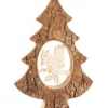 Waldfabrik, photophore en bois et étoile sapin de Noël Sapins En Bois|Sapin En Bois Avec Ecureuil Cisele, 18,5 Cm