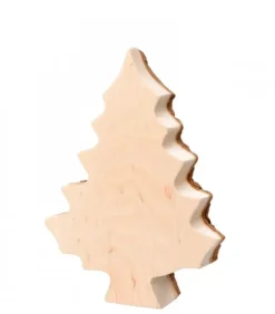 Waldfabrik, photophore en bois et étoile sapin de Noël Sapins En Bois|Sapin En Bois Déco En Ecorce 15 Cm