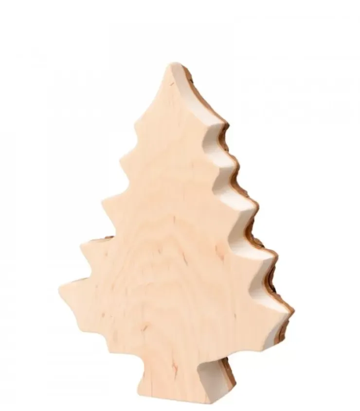 Waldfabrik, photophore en bois et étoile sapin de Noël Sapins En Bois|Sapin En Bois Déco En Ecorce 15 Cm