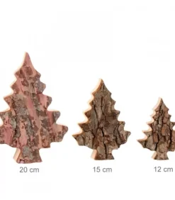 Waldfabrik, photophore en bois et étoile sapin de Noël Sapins En Bois|Sapin En Bois Déco En Ecorce 12 Cm
