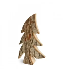 Waldfabrik, photophore en bois et étoile sapin de Noël Sapins En Bois|Sapin En Bois, Forme Penchee, 21 Cm