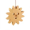 Waldfabrik, photophore en bois et étoile sapin de Noël Décorations En Bois Pour Sapin De Noël|Soleil A Suspendre En Bois De Chene 12 Cm