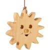 Waldfabrik, photophore en bois et étoile sapin de Noël Décorations En Bois Pour Sapin De Noël|Soleil A Suspendre En Bois De Chene 8 Cm