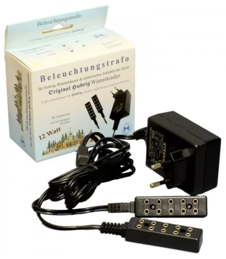 Hubrig, figurines pour enfant Village De Noël Miniature|Transformateur 230V/4,2 V Pour Eclairage Village Miniature