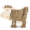 Waldfabrik, photophore en bois et étoile sapin de Noël Animaux En Bois|Vache En Bois, 9 Cm