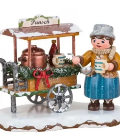 Hubrig, figurines pour enfant Village De Noël Miniature|Village De Noël Miniature, Vendeuse De Vin Chaud