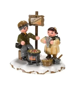 Hubrig, figurines pour enfant Village De Noël Miniature|Village De Noël Miniature, Vendeur De Marrons