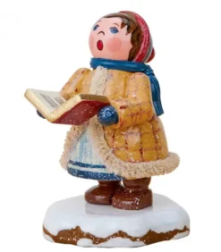 Hubrig, figurines pour enfant Village De Noël Miniature|Village De Noël Miniature, Fillette Chantant Noël