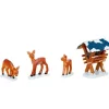 Hubrig, figurines pour enfant Village De Noël Miniature|Village De Noël Miniature, 3 Biches Dans LÀ Neige