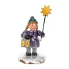 Hubrig, figurines pour enfant Village De Noël Miniature|Village De Noël Miniature, Fillette Avec Etoile