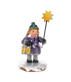 Hubrig, figurines pour enfant Village De Noël Miniature|Village De Noël Miniature, Fillette Avec Etoile