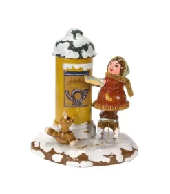Hubrig, figurines pour enfant Village De Noël Miniature|Village De Noël Miniature, Fillette Et Boite A Lettre