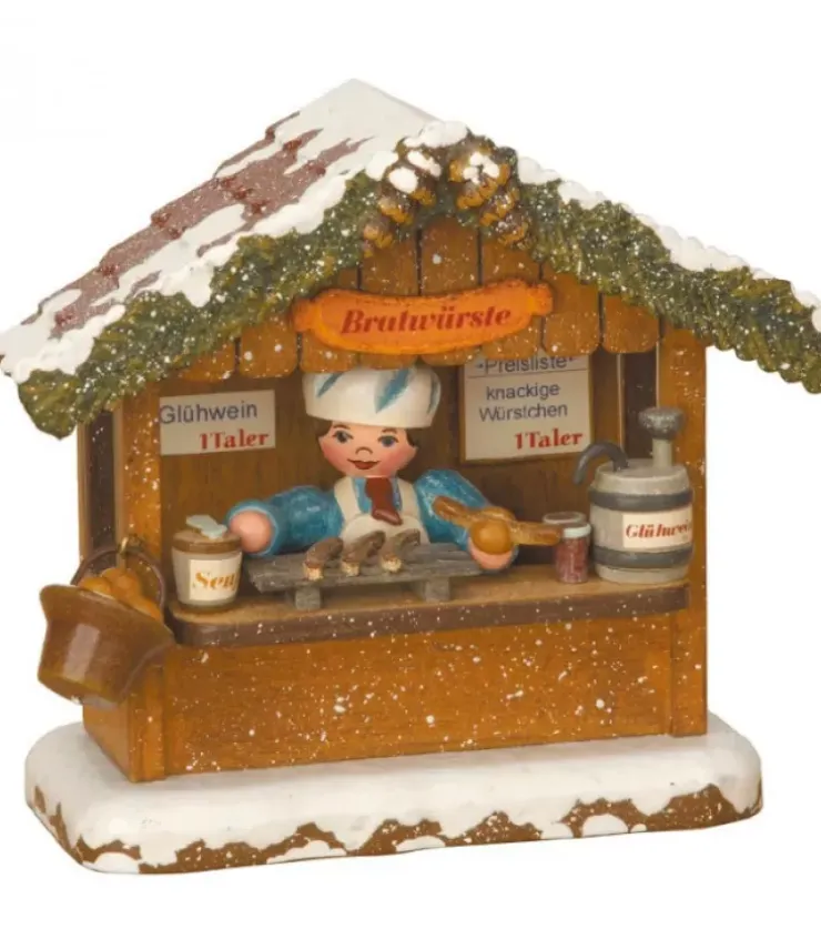 Hubrig, figurines pour enfant Village De Noël Miniature|Village Noël Miniature, Chalet Marche De Noël Vendeur De Saucisses