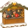 Hubrig, figurines pour enfant Village De Noël Miniature|Village Noël Miniature, Chalet Marche De Noël Vendeur De Jouets