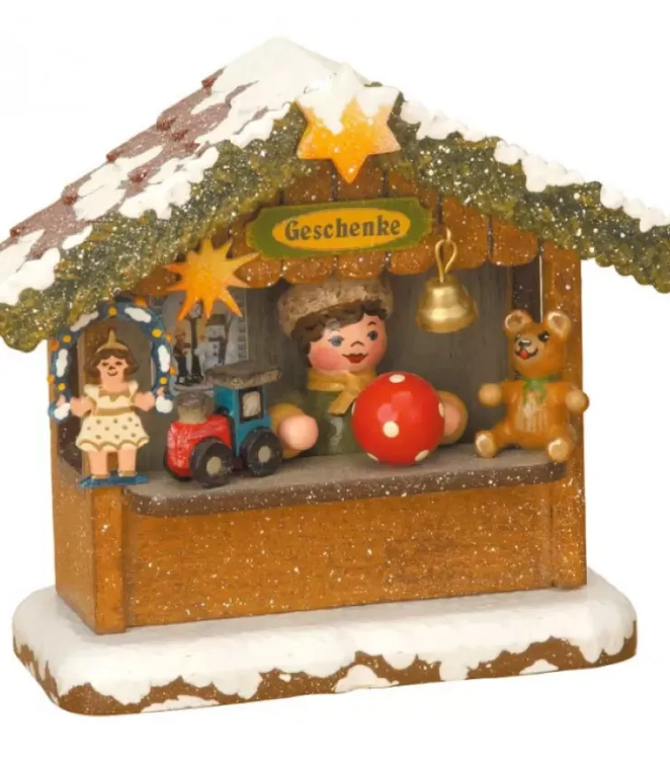 Hubrig, figurines pour enfant Village De Noël Miniature|Village Noël Miniature, Chalet Marche De Noël Vendeur De Jouets